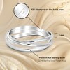 AeraVida Interconnected Trinity Band .925 Sterling Silver Ring | Elegant