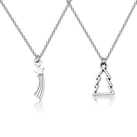 Mystery Twins Cartoon Inspired Necklace Graviity Falll Twins Best Friend Dippper Mabbel Jewelry (Mystery Twins necklace ca)