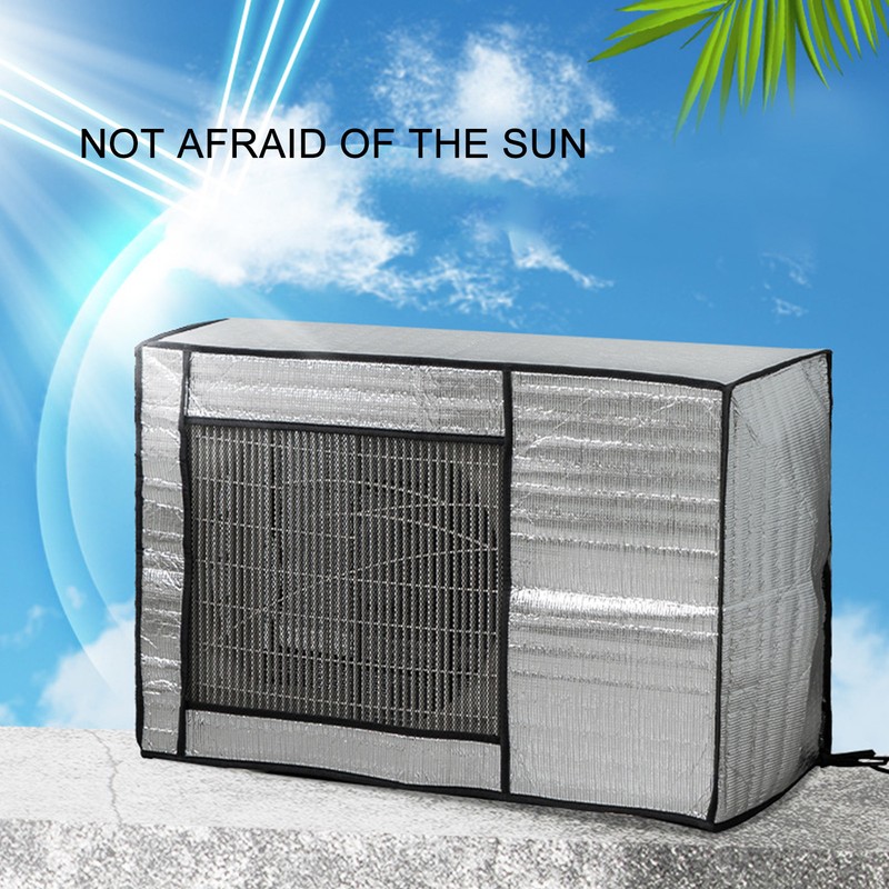 Silver AC Unit Cover Air Conditioner Unit Aluminum Foil Dustproof