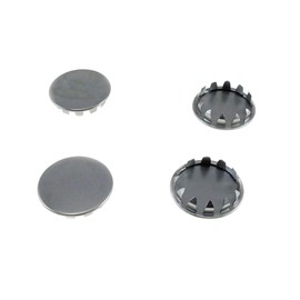 Magic Hub 4 Pack 1" Metal Hole Plugs - Round Tubing Plugs with Plain Steel Finish - Silver