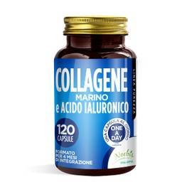 Collagene Marino e Acido Ialuronico: Integratore per Pelle, Ossa e Articolazioni | 120 Capsule - 4 Mesi di Fornitura