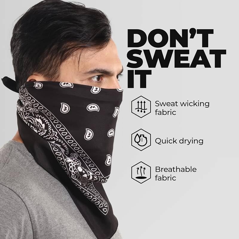 Boolavard 100% Cotton Bandanas with Original Paisley Pattern | Colour