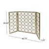 Christopher Knight Home Koda Modern Three Panel Iron Firescreen, Gold