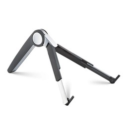 ErgoTek Portable Compact Laptop Stand - Universal Adjustable Desktop Mount for All Macbooks, PCs - Allows Ventilation, Prevents Overheating - Ergonomic Design for Eased Neck Tension - Home & Office