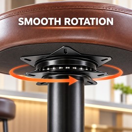 2-Pack 360° Steel Chair Swivel Base Plates, 4-Inch & 6-Inch Options for Bar Stools and Furniture
