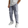 WZIKAI Men's Casual Cargo Pants Elastic Waist Drawstring Joggers Pants