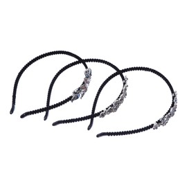 Outanaya 3pcs Elegant Rhinestone Headband Vintage Hair Accessories for Women for Parties and Daily Wear Durable Design Versatile Hair Supply
