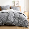Bedsure Bed Linen, 135 x 200 cm, Cotton, Grey Bed