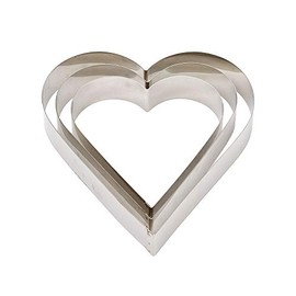 Decora Stainless Steel Shape Heart, Silver, 25 x 25 x 5 cm