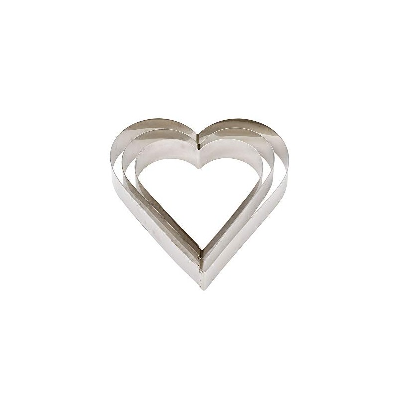 Decora Stainless Steel Shape Heart, Silver, 25 x 25 x