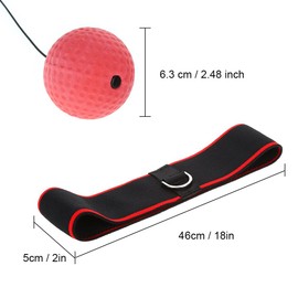 VGEBY1 Boxing Head Ball, Punch Speed Headband Ball Rubber Focus Punching Ball with Headband, String