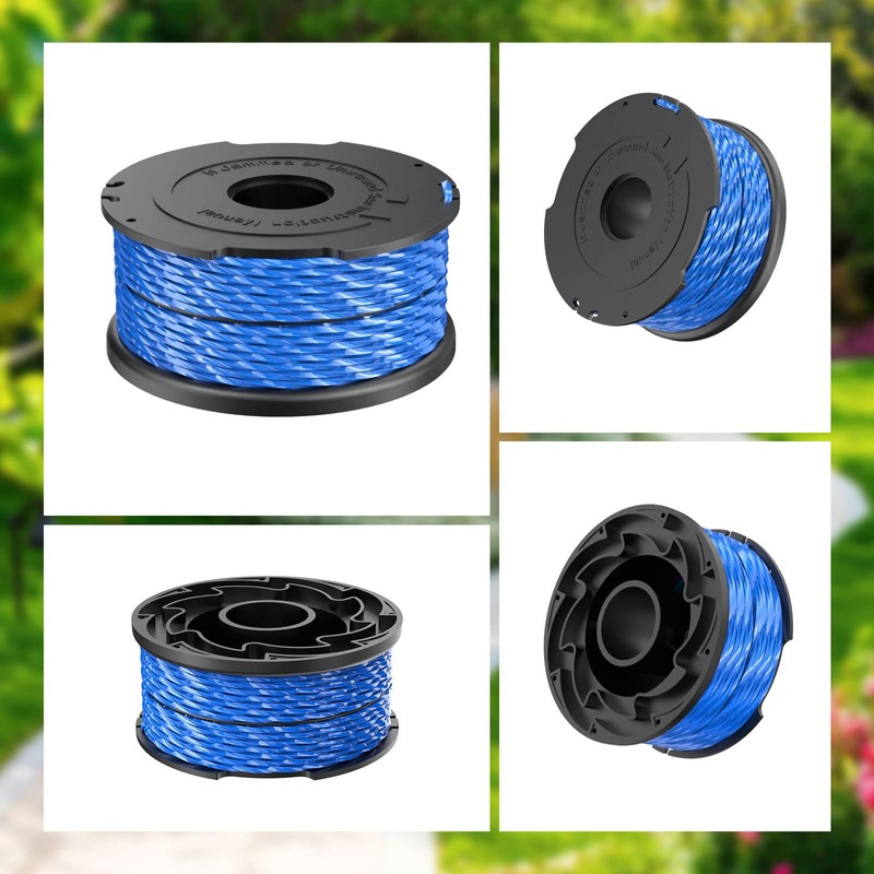 Line String Trimmer Replacement Spools, 1.65mm 12.2m Spool lines Compatible
