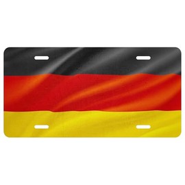 owndis Germany Flag, German Decorative Car Front Sublimated Decorative Plate, 0.032 inch(0.81mm) Thickness 6"x12" inch-1054