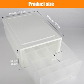 Rikolto Trading Card Storage Box Holds up to 2400 Cards，Plastic Large Card Storage Box for Loose Trading Cards,MTG,and Sports Card Storage Boxes Sorting 15 grids Card Box
