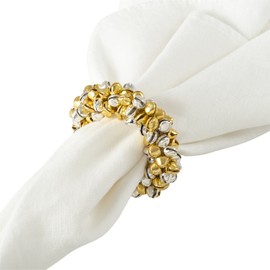 SARO LIFESTYLE Petite Bell Napkin Ring - 4 Ct.