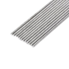 TOP-VIGOR 12Pcs M3 x 200mm Fully Threaded Rod, 304 Stainless Steel Right Hand Threads Rods, Fully Studding Rod Bar for Anchor Bolts, Clamps, Hangers and U-Bolts