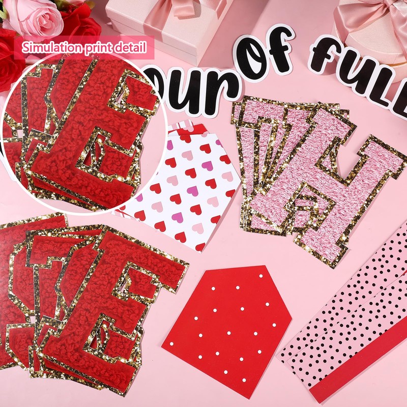 Mooliwe 61 Pcs Valentine's Day Bulletin Board Decorations Valentines Day