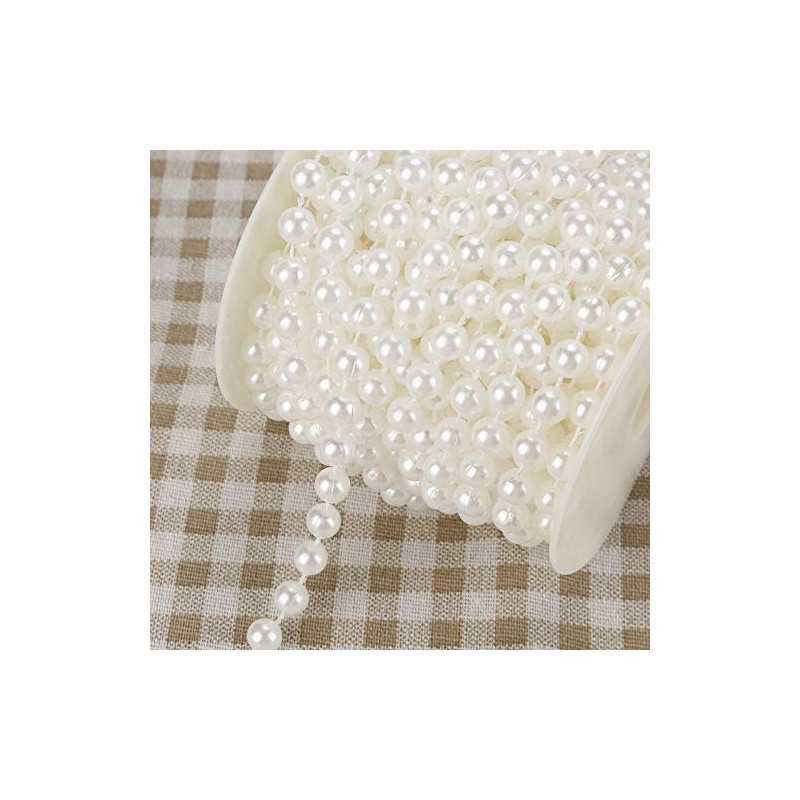 Pearl Bead String, 10m/roll Grinding Pearl Wire Beads Garland String