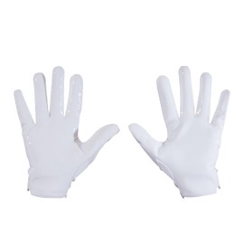 MASSOV EVO2 Men's Football Gloves - Sticky Lightweight Football Gloves with ProTac Palms, Mesh & 4D Sport Mesh for Elite Fit & Superior Breathability - Polar White, XX-Large