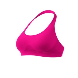 YEOREO SoftHue Women Halter Sports Bra Workout Seamless Padded Basic Bra Open Back Yoga Gym Crop Top, Rose Pink, Medium