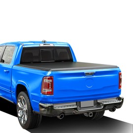 TOMOKA Soft Roll Up Truck Bed Tonneau Cover Compatible with 2009-2026 Dodge Ram 1500(Classic Body & New Body) 5.7 FT (67") Bed, Matte Black Without RamBox Water Proof