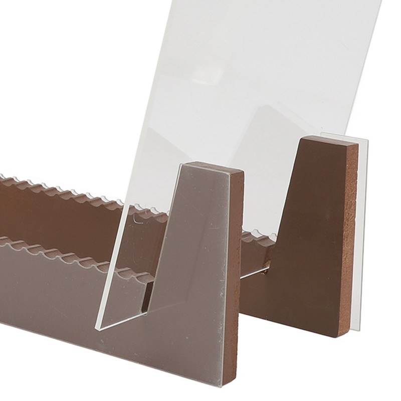 Vinyl Record Storage Holder Wooden Acrylic Multifunctional Retro Vinyl Record