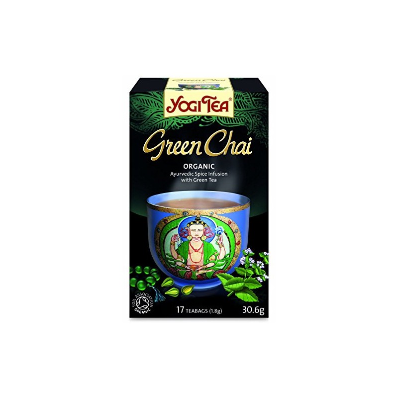 THREE PACKS of Yogi Tea Green Chai 15 Bag