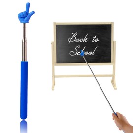 Coollooda Pointer Telescopic Pointer Stick Telescopic Hand Pointer Stick Easy Grip Anti-Slip Grip Easy to Hold Non-Slip Meeting Training Class Presentation Props Social Tour Classroom Supplies 21.7