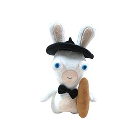 Raving Rabbits Raving Rabbids Plüsch - Franzose (28cm), Raving Rabbids Plüschfigur 28cm Verkleidet als archetypischer Franzose mit Baguette, KH00258