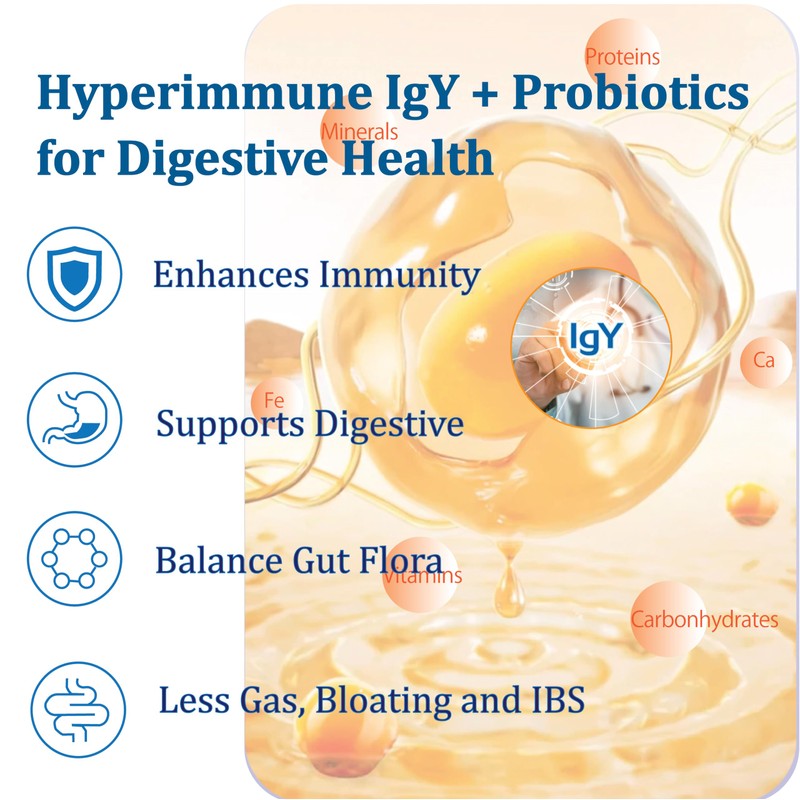 NATRIVIGA NATRIVIGA Freeze-Dried Heliclear IgY + Probiotics C Supports Gastrointestinal