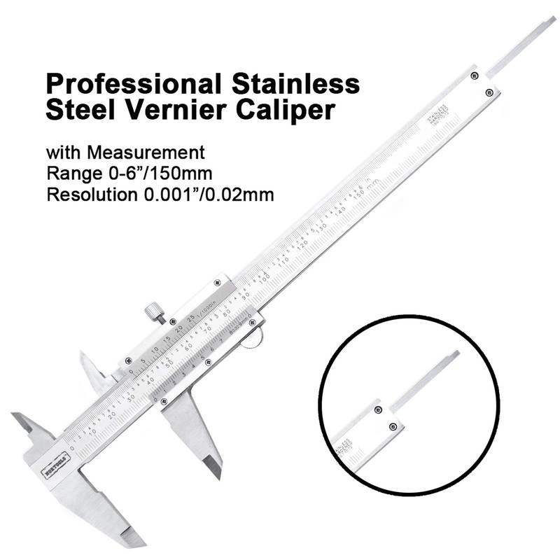 NORTOOLS Vernier - Calibre de metal con micrómetro y regla