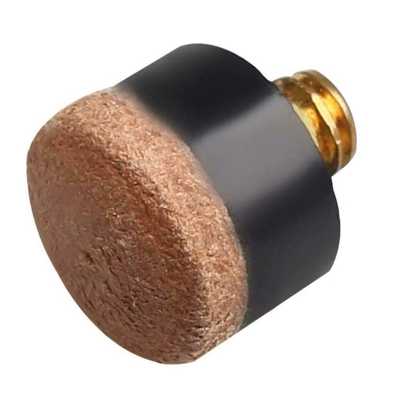 cueball16 10 x 11mm Leather Brass Screw on Cue Tips