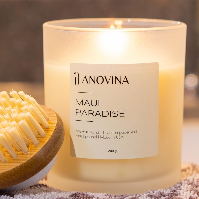 Anovina Scented Soy Candles - 8 Ounces (Maui Paradise)