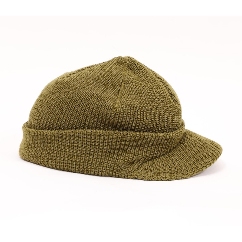 SESSLER Jeep Cap, 100% Wool, WW2 Replica, Knit Hat with