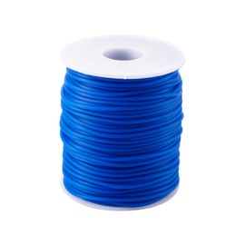 Beadthoven - Cuerda de tubo de goma hueca de 2 mm, cuerda de peluquero de 54.68 yardas para tejer puntadas, cuerda de goma con carrete para hacer pulseras, joyas, manualidades, agujero de 1 mm, color