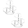QWORK® 3-Tier Mini Acrylic Display Stand, Round Transparent Acrylic Display