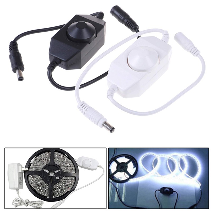 RuiLing 1-Pack Black DC 12V 24V LED Strip Dimmer Switch