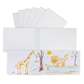 Hygloss Products Blank Books Journaling, Sketching, Writing & More - Arts & Crafts - Horizontal, Landscape Style - 5.5 x 8.5 Inches, 10 Pack, 5.5 x 8.5 Inch, White