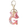 Fashion Alphabet Initial Letter Keychain Tassel Butterfly Pendant Key Ring