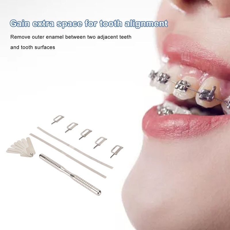 Interproximal Enamel Reduction Kit Dental Feeler Gauge Professional Portable Dental