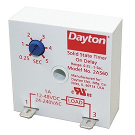 Dayton 2A560 Encapsulated Timer Relay, 1A, Solid State
