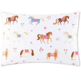Wildkin 100% Cotton Toddler Pillowcase – Hypoallergenic, Soft & Breathable - Horses