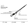 PetrisCatch Set of 10 Steel Leaders with Carabiner for Pike,