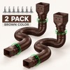 2-Pack Adjustable Downspout Extensions to Help Prevent Water Pooling Around