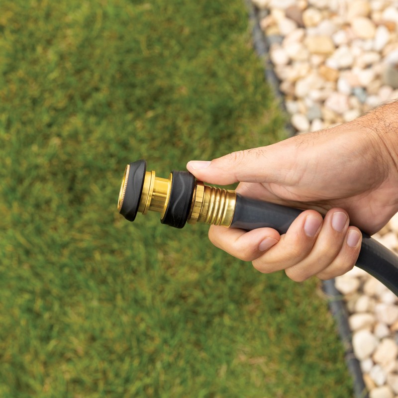 Gilmour Female Hose Quick Connector with Auto Shut Off, Brass