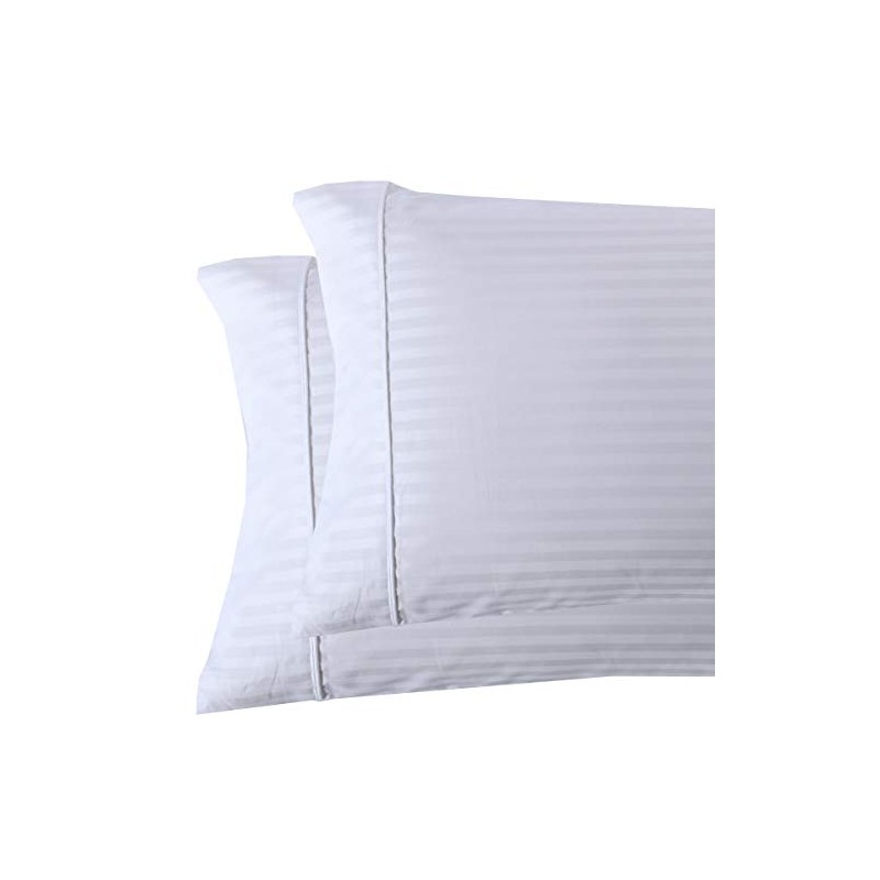 Royal Tradition Damask Striped 600-Thread-Count, 100-Percent Cotton Set of 2