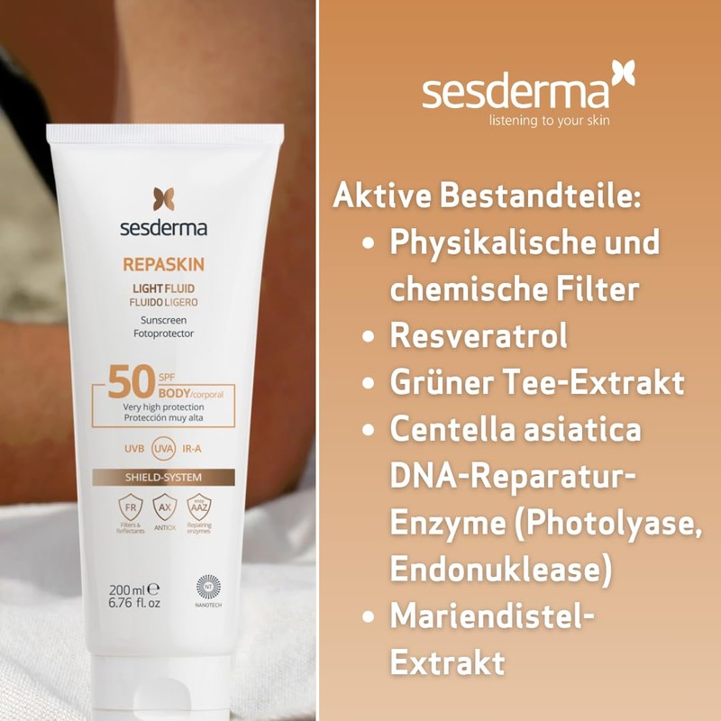 Fotoprotector Spf 50 Corporal Fluido Ligero 200 ml.