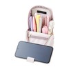 Francfranc Noble Quilt, Pen & Smartphone Stand Pouch, Light Pink,