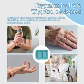 Ehucon Adaptive Utensils Scoop Compartment Deep Dinnerware with Extra Wall, Spill-Proof Divided Plate, Non-Slip Adaptive Diner Wares for Elderly (2-Compartment Deep Plate)