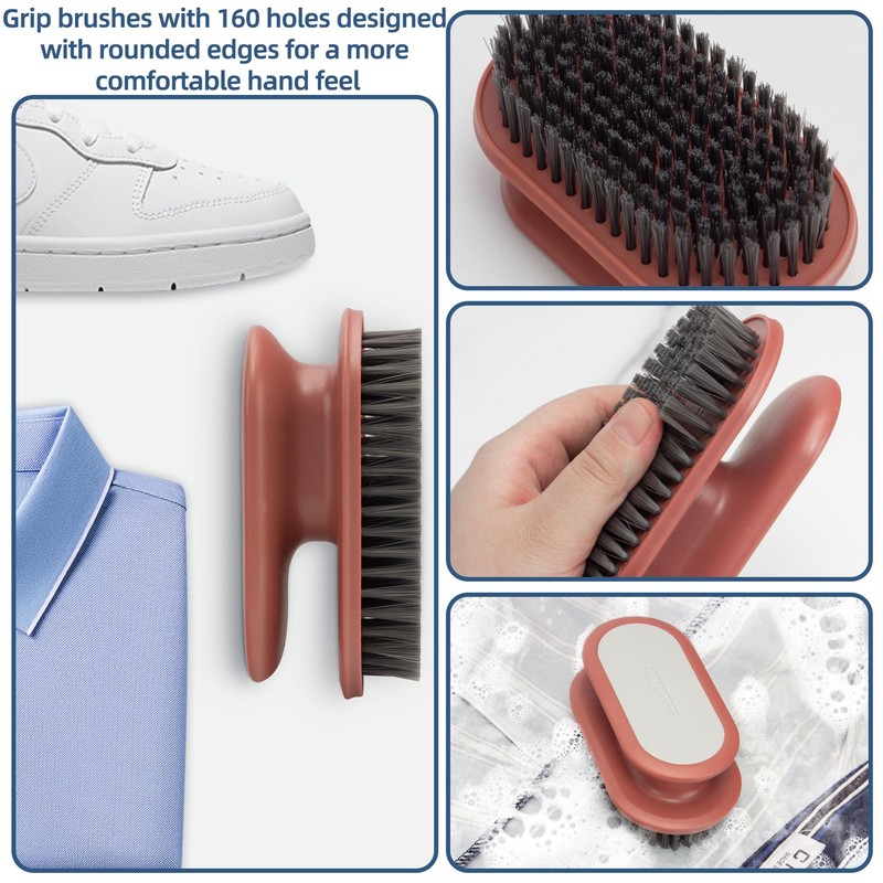 ABuYanOIn Durable ABS Shoe Brush Set - with Handle for